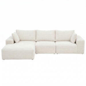 Artiss 3 Seater Modular Sofa Bed Sectional Boneless Couches For Living Room Corduroy Compressed Sofa Product Image