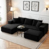 Artiss Modular Sofa Bed with Ottoman Sectional Boneless Couches for Living Room Corduroy Compressed product image
