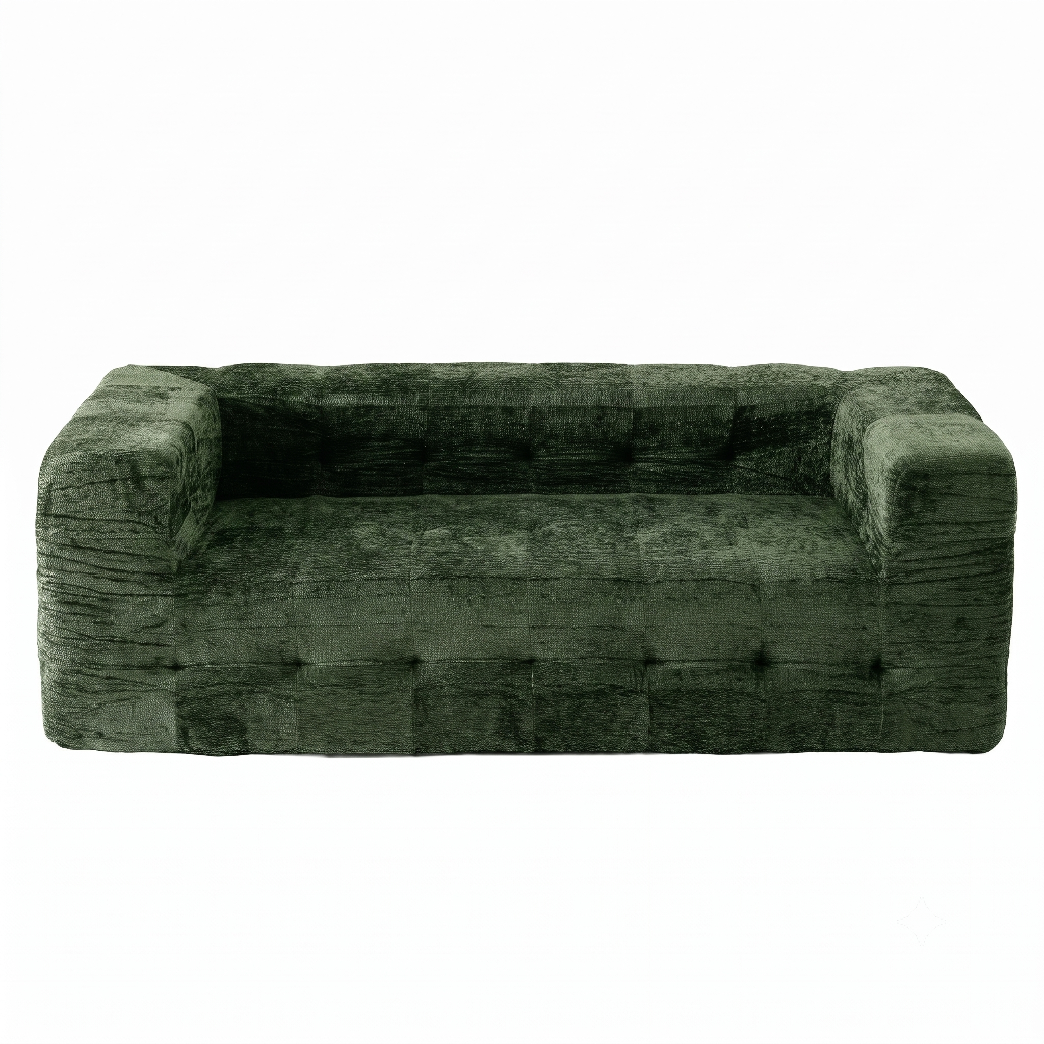Artiss Boneless Sofa Bed | Green Luxury Chenille – Sumo Deals Artiss Comfort Boneless Sofa For Living Room Green Luxury Chenille Product Image