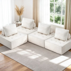 Artiss Floor Sofa Lounge Chair 4 Seater with Pillow product image