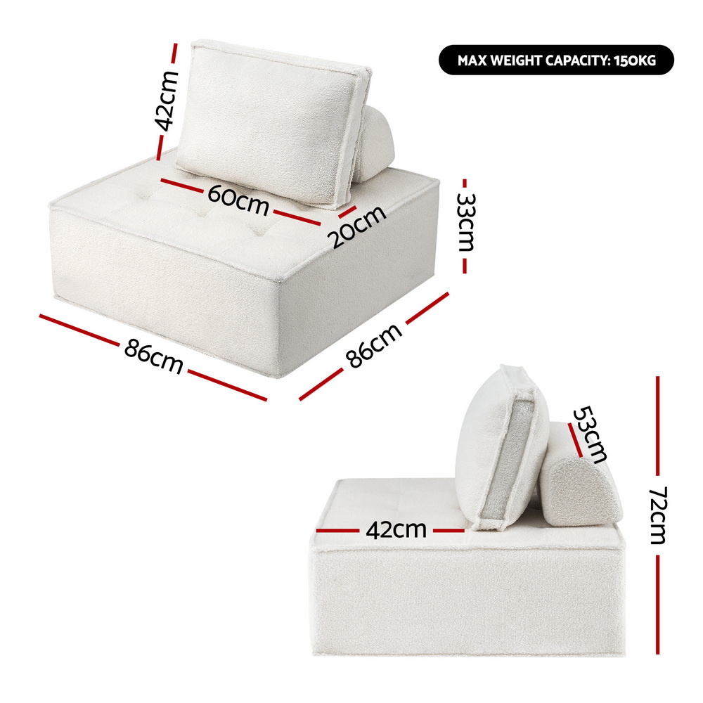Artiss Floor Sofa Lounge Chair 6 Seater With Pillow – Sumo Deals Artiss Floor Sofa Lounge Chair 6 Seater With Pillow Product Image