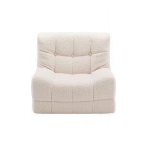 Artiss Single Boneless Couch | White Fabric – Sumo Deals Artiss Single Small Boneless Couches For Living Room White Fabric Product Image
