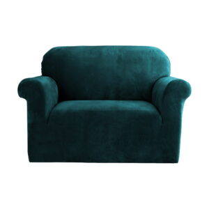 Artiss Sofa Cover Couch Covers 1 Seater Velvet Agate Green product image