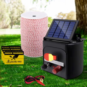 Giantz Fence Energiser 3KM Solar Powered Electric 2KM Poly Wire product image