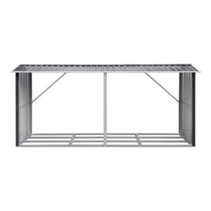 Giantz Firewood Storage Shed | 3.3M Galvanised Steel – Sumo Deals Giantz Firewood Storage Shed 334.5Cm X 92Cm Outdoor Log Rack Galvanised Steel Wood Holder Product Image