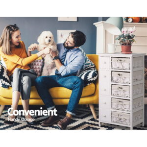 Artiss 5 Chest Of Drawers With 5 Baskets - May Product Image