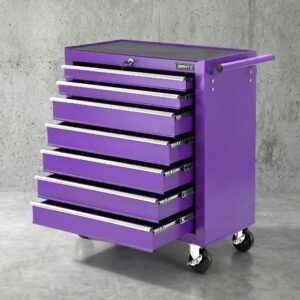 Giantz 7-Drawer Tool Chest Trolley Cabinet Toolbox Heavy Duty Garage Storage Organiser Purple product image