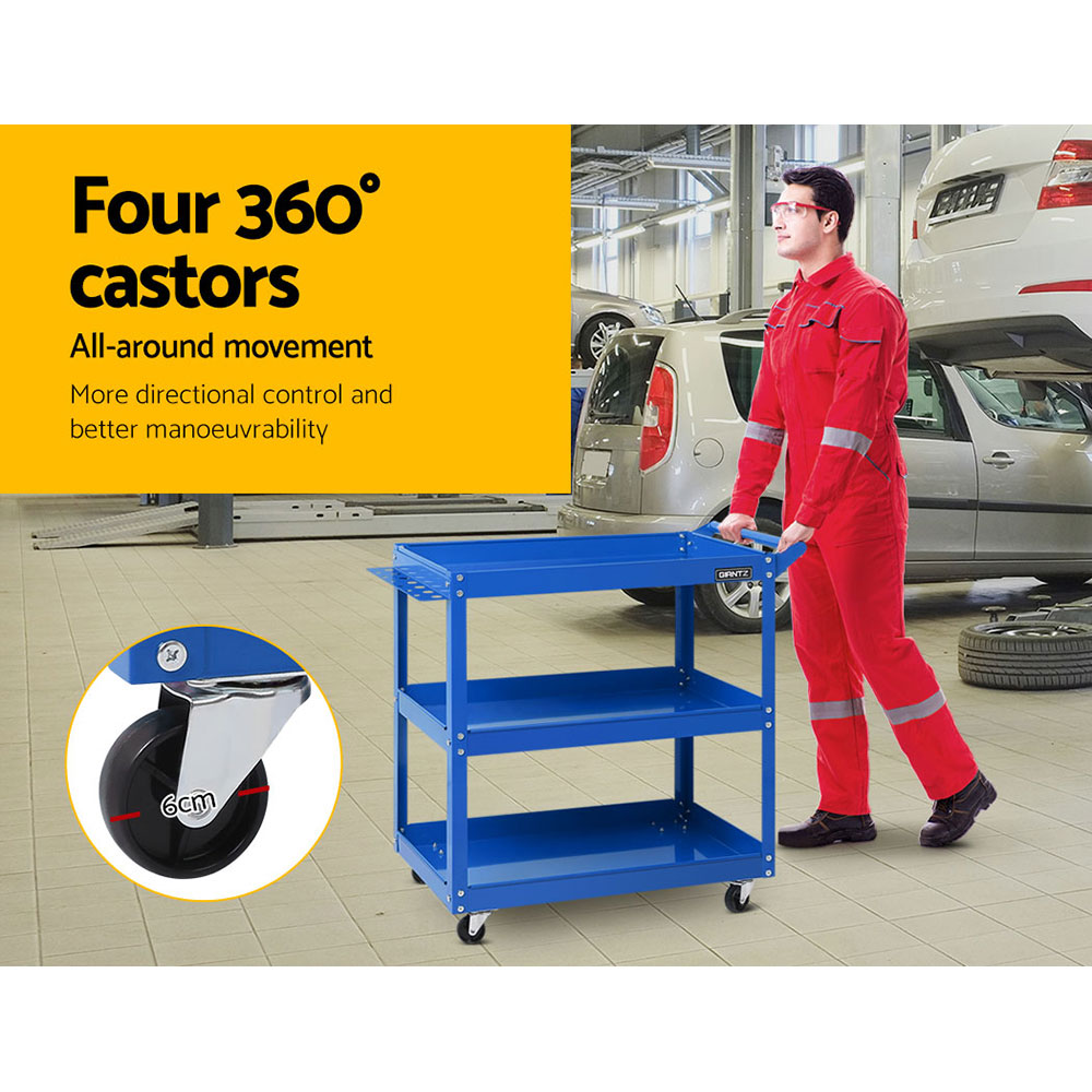 Giantz 3-Tier Tool Cart Trolley - Blue – Sumo Deals Giantz 3-Tier Tool Cart Trolley Workshop Garage Storage Organizer Blue Product Image