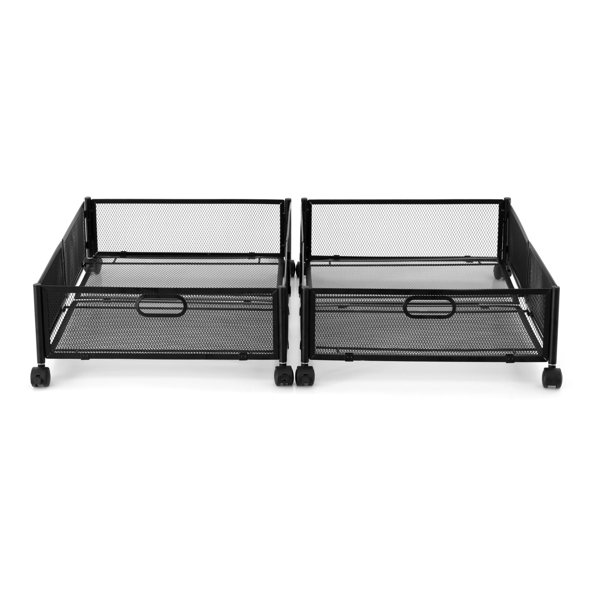 Artiss 2X Under Bed Storage Containers With Wheels – Sumo Deals Artiss 2X Under Bed Storage Containers Metal Boxes Quilt Organiser With Wheels Product Image