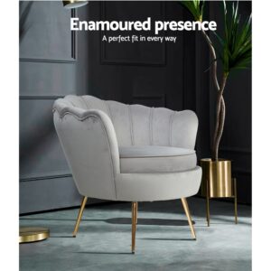 Artiss Armchair Velvet Grey Callista Product Image