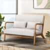 Artiss Armchair Lounge Chair Accent Armchairs Couch Sofa Loveseat Beige Wood product image