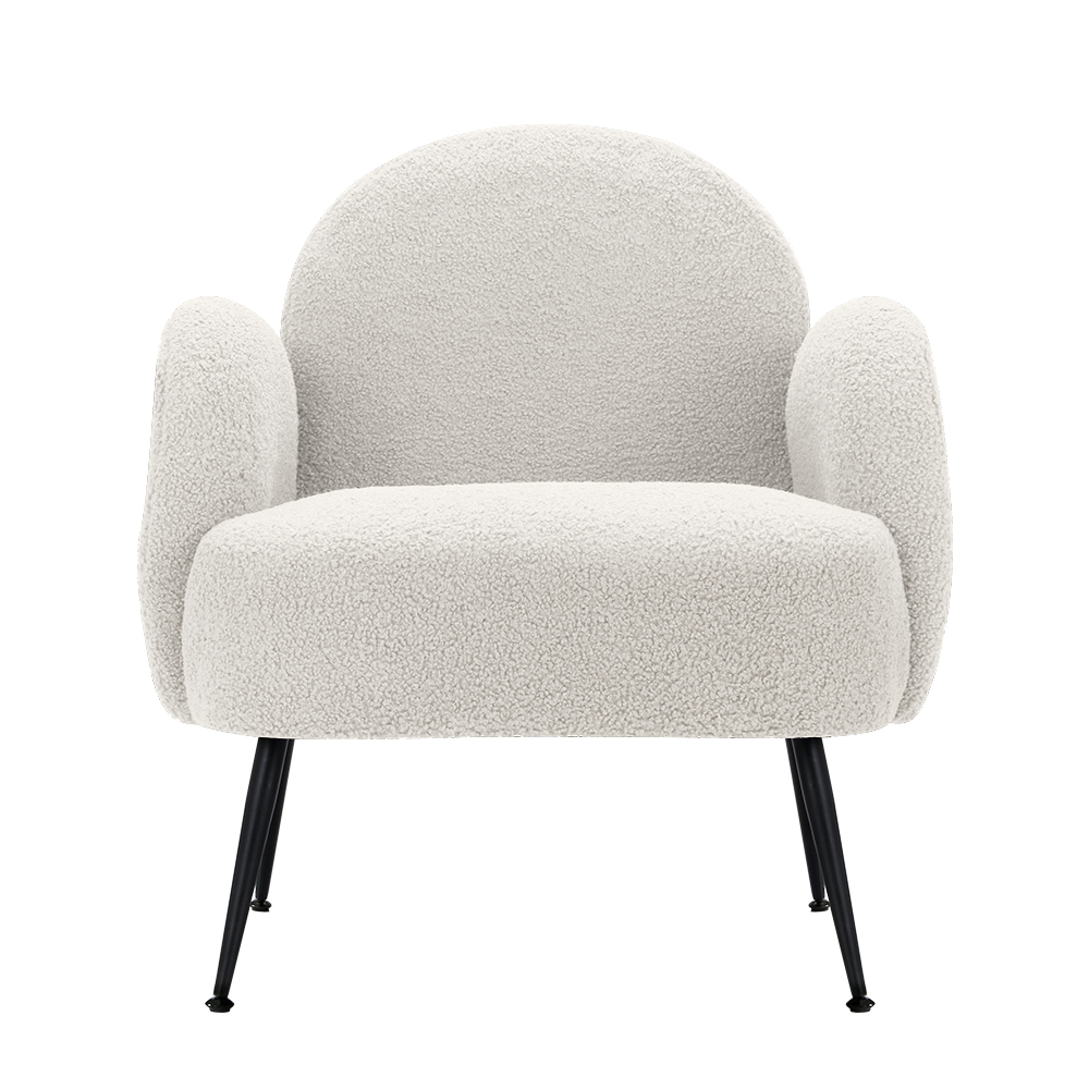 Artiss Hanes Boucle Armchair White – Sumo Deals Artiss Armchair Boucle White Hanes Product Image