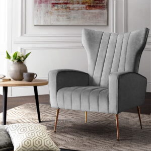 Artiss Armchair Grey Velvet Kate product image