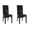 Artiss Dining Chairs Set of 2 Leather Parsons Chair Black product image