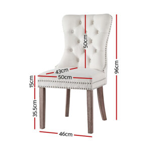 1 Set Of 4 Artiss Dining Chairs Beige Velvet Product Image