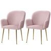 Artiss Velvet Dining Chairs - Pink (Set Of 2) – Sumo Deals Artiss Dining Chairs Set Of 2 Velvet Armchair Pink Product Image