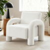 Artiss Armchair Accent Chair Lounge Sofa Couch Curved Seat Boucle White Product Image