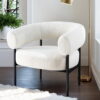Artiss Armchair Accent Chair Curved Boucle White product image