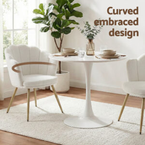 Artiss Armchair Teddy Fleece White Callista Product Image
