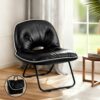 Artiss Foldable Lounge Chair | 2-In-1 Portable Black – Sumo Deals Artiss Foldable Chair 2-In-1 Armchair Lounge Chair Portable Black Product Image