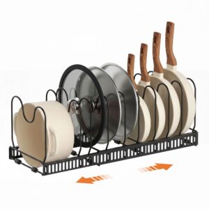 Artiss Expandable Pots and Pans Organizer Rack Cookware Holder Kitchen Cabinet Rack product image
