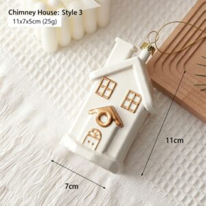 Chimney House Shaped Ornament Festive Decor | Holiday Hanging Pendant