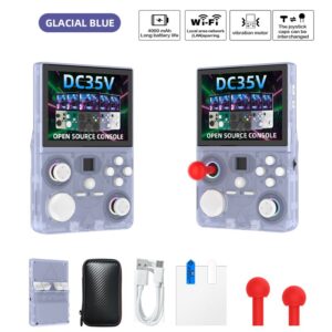 DC35V Retro Handheld Game Console 3.5" IPS 64GB Blue