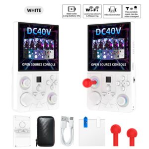 DC40V Retro Handheld Game Console 4" IPS 64GB White