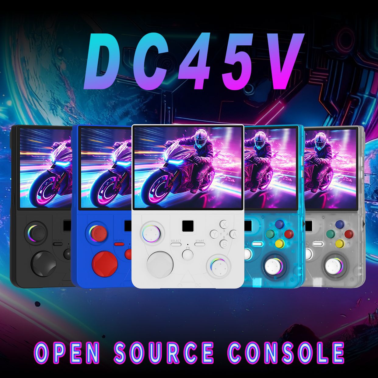 Dc45V Retro Handheld Game Console 4.5&Quot; Ips 64Gb Blue – Sumo Deals Dc45V Retro Handheld Game Console 4.5&Quot; Ips 64Gb Blue - Image 2