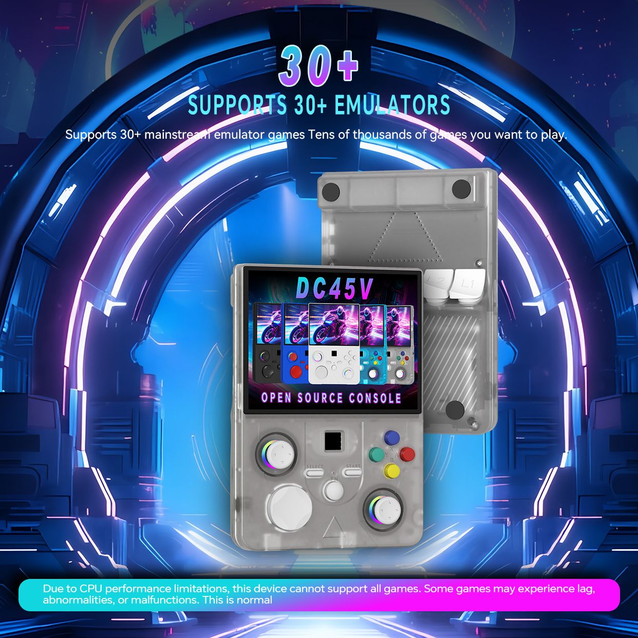 Dc45V Retro Handheld Game Console 4.5&Quot; Ips 64Gb Blue – Sumo Deals Dc45V Retro Handheld Game Console 4.5&Quot; Ips 64Gb Blue - Image 3