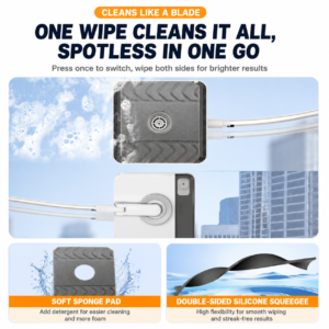 2-In-1 Window Cleaner With 160Cm Extendable Pole &Amp; 5 Microfibre Pads – Sumo Deals 2-In-1 Window Cleaner With 160Cm Extendable Pole &Amp; 5 Microfibre Pads Product Image Sumo Deals