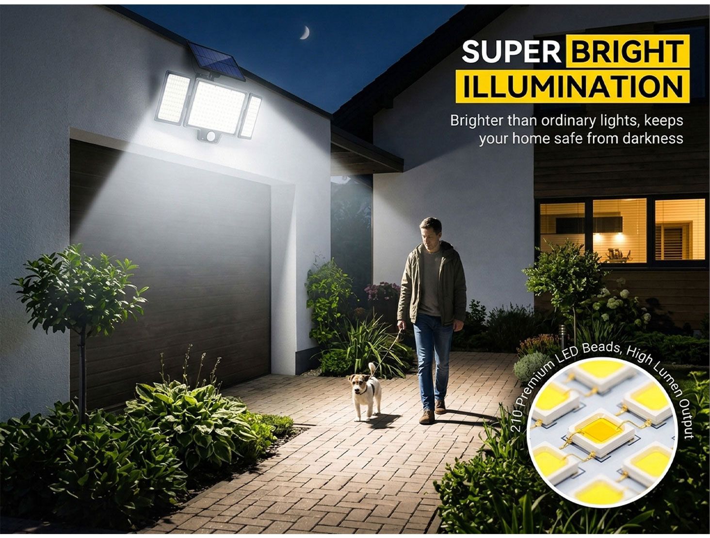 Solar Security Light 210 Led Motion Sensor Wall Lamp – Sumo Deals Solar Security Light 210 Led Motion Sensor Wall Lamp - Image 5