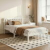Artiss Sofie Single Wooden Bed Frame - White – Sumo Deals Artiss Bed Frame Single Size Wooden White Sofie Product Image
