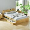 Artiss Aura Double Bed Frame With Charging &Amp; Drawers – Sumo Deals Artiss Bed Frame Double Size With Charging Ports And 2 Drawers Aura Product Image