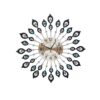 Artiss 60cm Wall Clock Large 3D Peacock Crystal Silver product image