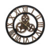 Artiss 80Cm Wall Clock Large Retro Roman Numerals Brown Product Image