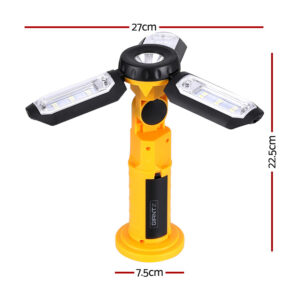 Giantz Work Light Rechargeable Usb Cordless Led Lamp Hook Rotation Folding Product Image