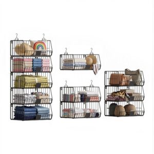 Artiss 5 Tier Stackable Closet Organizers and Storage Closet Hanging Storage Organizer Shelves product image