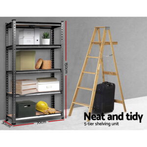 Giantz 1.5M Garage Shelving Warehouse Rack Pallet Racking Storage Shelf Charcoal Product Image