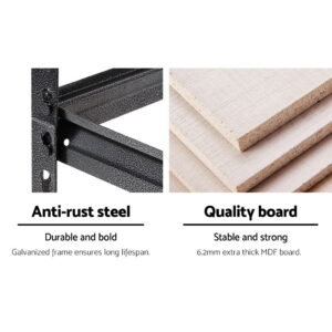 Giantz 1.8M Garage Shelving Warehouse Rack Pallet Racking Storage Shelf Charcoal Product Image