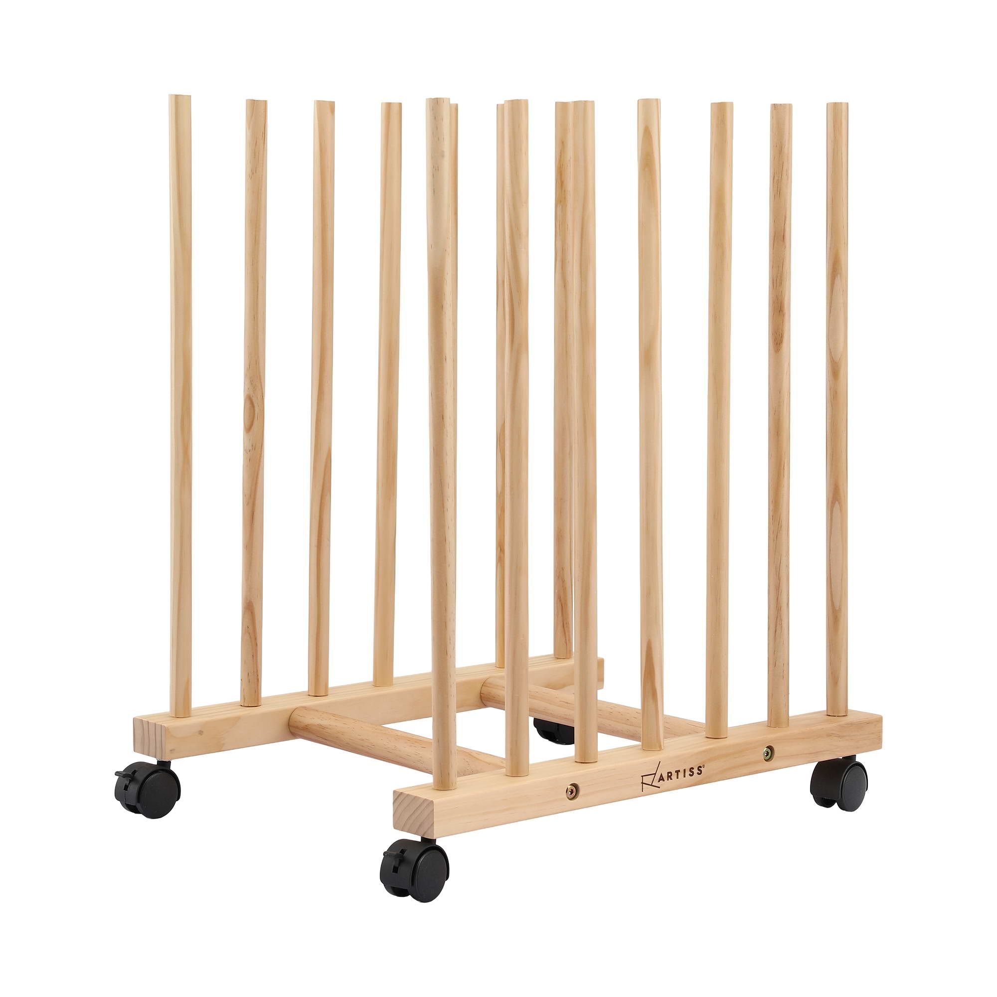 Artiss Wooden Art Drying Rack With Wheels – Sumo Deals Artiss Wooden Art Drying &Amp; Canvas Storage Rack With Caster Wheels For Studio,Galleries,Classroom Product Image