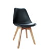 Artiss Dining Chairs Set of 4 Leather Plastic DSW Replica Wooden Black product image