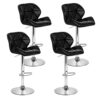Artiss 4x Bar Stools Gas Lift Padded Leather Black product image