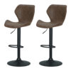 Artiss Bar Stools Kitchen Counter Stools Swivel Gas Lift Vintage Chairs Brown X2 Product Image