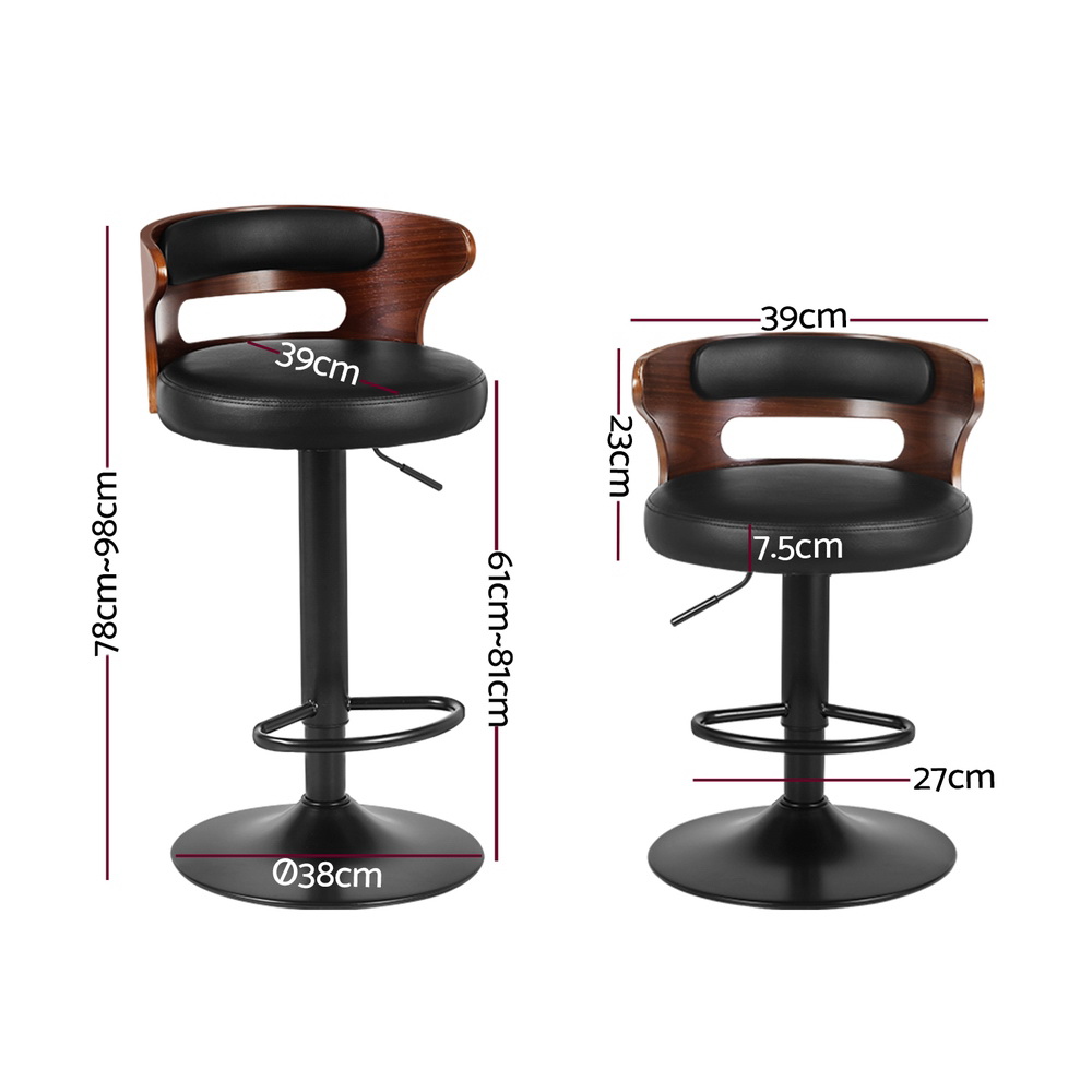 Artiss 4X Bar Stools | Gas Lift Faux Leather Set – Sumo Deals Artiss 4X Bar Stools Gas Lift Faux Leather Product Image