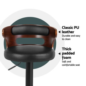 Artiss 4X Bar Stools | Gas Lift Faux Leather Set – Sumo Deals Artiss 4X Bar Stools Gas Lift Faux Leather Product Image