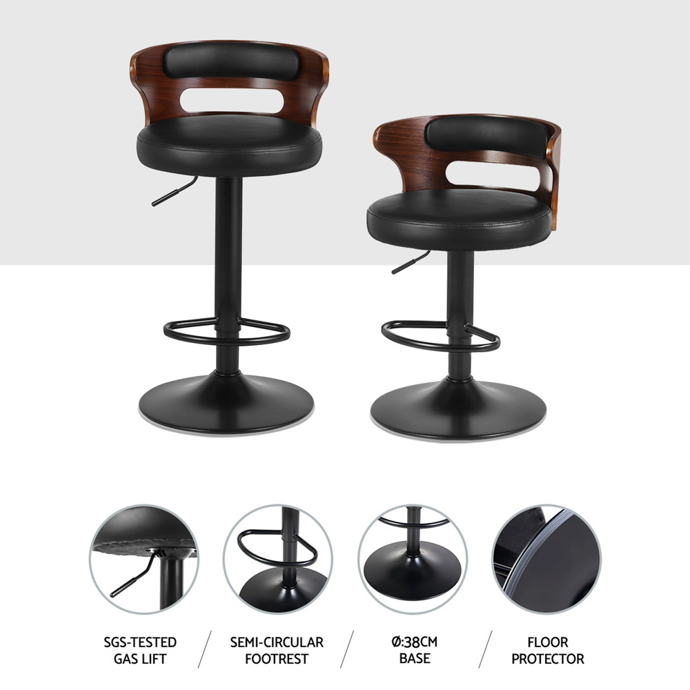 Artiss 4X Bar Stools | Gas Lift Faux Leather Set – Sumo Deals Artiss 4X Bar Stools Gas Lift Faux Leather Product Image
