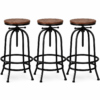 Artiss 3X Bar Stool Backless Swivel Counter Barstools 70-90Cm Seat Height Adjustable Industrial Product Image