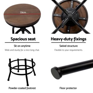 Artiss 4X Adjustable Wooden Bar Stools For Kitchen Dining – Sumo Deals Artiss 4X Bar Stools Kitchen Dining Chairs Adjustable Wooden Vintage Stool Product Image