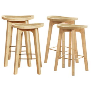 Artiss 4x Bar Stools Bamboo Rattan Stool Counter Chair Kitchen Barstools product image